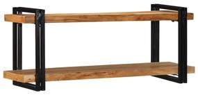 Ράφι τοίχου 110x33x45 cm Μασίφ ξύλο ακακίας - Καφέ
