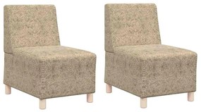 vidaXL Καθίσμα Σαλονιού 2 pcs Ανοιχτό γκρι 55 x 74 x 82 εκ.