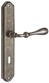 Roline Κ370 Πόμολο Πόρτας με Πλάκα από Ορείχαλκο Old Silver 255x45x114mm