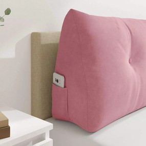 vidaXL Μαξιλάρι Πλάτης Ροζ 120 x 24 x 50 εκ Βελούδο