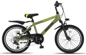 Dakota MTB 20 Inch Junior 7SP Rim Brakes Army GreenAltec