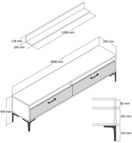 ΣΥΝΘΕΣΗ ΣΑΛΟΝΙΟΥ ΜΕΛΑΜΙΝΗΣ 2ΤΜΧ ΚΑΡΥΔΙ-WHITE MARBLE HM11855.02 - HM11855.02