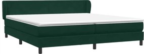 vidaXL Box Spring κρεβάτι με στρώματα σκούρο πράσινο Βελούδινο