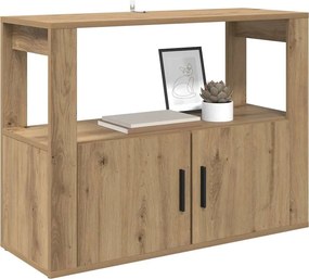 vidaXL Πλαϊνό γραφείο artisan δρυς 80 x 30 x 60 cm Επεξεργασμένο ξύλο