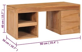 ΤΡΑΠΕΖΑΚΙ ΣΑΛΟΝΙΟΥ 90 X 50 X 40 ΕΚ. ΑΠΟ ΜΑΣΙΦ ΞΥΛΟ TEAK 288902