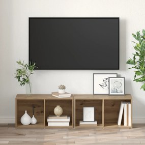 vidaXL Σετ επίπλου τηλεόρασης 2 pcs Artisan Oak Επεξεργασμένο ξύλο