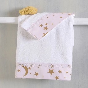 Πετσέτες Παιδικές Moonlight (Σετ 2τμχ) Pink Ρυθμός Towels Set 70x140cm 100% Cotton