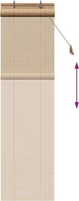 vidaXL Ρόλερ (στόρι) Καφέ 50 x 220 εκ Μπαμπού