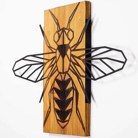 Διακοσμητικό Τοίχου 899SKL2290 81x58cm Walnut-Black Wallity Μέταλλο,Ξύλο