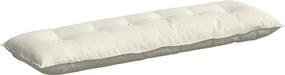 vidaXL Μαξιλάρι Πλάτης Κρεμ 160 x 50 cm Υφασμάτινο Κορντουρά