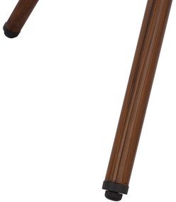 Τραπέζι MOSES Αλουμινίου Bamboo look Καφέ με Γυαλί Φ70x76Υ εκ. 70x70x76 εκ.