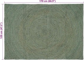 vidaXL Χαλιά χώρου Λαδί 120 x 170 cm Γιούτα