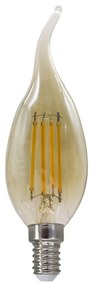 LED FILAMENT E14 STEP-DIM C35 AMBER WITH TIP 4W 2700K 230V AC 500LM RA80 ACA FLAM4WWTIPAMSD