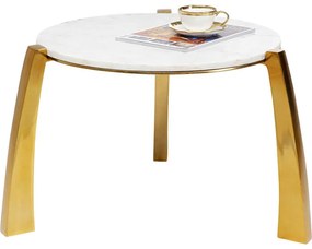 Τραπέζι Μέσης Kala Λευκό - Χρυσό 51x51x40.5εκ - Χρυσό