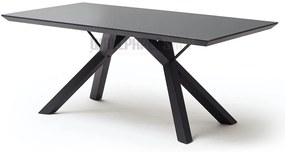 ΤΡΑΠΕΖΙ ΑΝΘΡΑΚΙ ΓΥΑΛΙ / ΜΕΤΑΛΛΟ 180x95x75