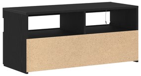 vidaXL Τηλεόραση Κάμπινγκ με LED Φώτα, Μαύρο Δρυς, 90x35x40 εκ, Επεξεργασμένο Ξύλο
