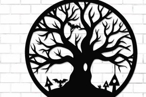 Intra απο ξύλο plywood  Χρώμα wenge 3mm-4mm πάχος - Halloween Decor Wall Δίασταση 15x15 cm INTRAFABR-111526733