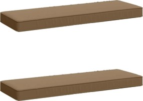 vidaXL Μαξιλάρια Πάγκου 2 Τεμαχίων VUGHT 2 pcs 100% Πολυεστέρας Taupe