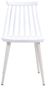 Καρέκλα Lavida White ΕΜ139,11 43X48X77 cm Σετ 4τμχ Μέταλλο,Πολυπροπυλένιο