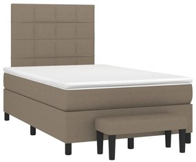 ΚΡΕΒΑΤΙ BOXSPRING ΜΕ ΣΤΡΩΜΑ TAUPE 120X200 ΕΚ. ΥΦΑΣΜΑΤΙΝΟ 3136585