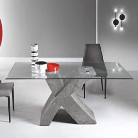 Τραπέζι Raul RAUL/CEMENTO 180x90x77cm Cement Ikone Casa