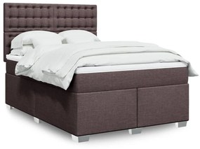 ΚΡΕΒΑΤΙ BOXSPRING ΜΕ ΣΤΡΩΜΑ ΣΚΟΥΡΟ ΚΑΦΕ 140X200 ΕΚ ΥΦΑΣΜΑΤΙΝΟ 3290528