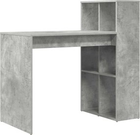 vidaXL Γραφείο Σκυρόδεμα Γκρι 108 x 55 x 103 cm Επεξεργασμένο Ξύλο