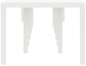 vidaXL Τραπέζι Κήπου Λευκό 400 x 100 x 73 εκ. συνθετικό ρατάν