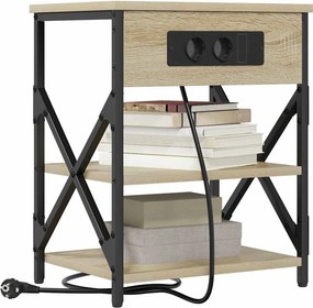 vidaXL Κομοδίνο 2 τεμ. Δρύς Sonoma 41 x 31 x 51 εκ. Επεξεργασμένο Ξύλο
