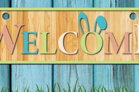 Σετ των 2 Intra απο ξύλο plywood Χρώμα wenge 3mm-4mm πάχος - Πασχαλινή πινακίδα καλωσορίσματος για διακόσμηση πόρτας Δίασταση 15x15 cm INTRAFABR-90226179