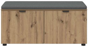 vidaXL Παγκάκι Χαλωρίου με μαξιλάρι Τεχνίτικη Δρυς 100 x 38 x 46 εκ