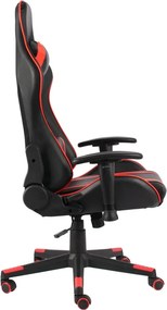 vidaXL Καρέκλα Gaming Περιστρεφόμενη Κόκκινη από PVC