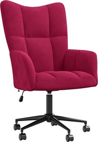 vidaXL Πολυθρόνα Relax Μπορντό Βελούδινη