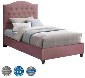 Κρεβάτι Malena HM651.12 Για Στρώμα 90x200cm Βελούδινο Rotten Apple Single