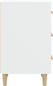 vidaXL Κομοδίνο Λευκό 40 x 40 x 66 εκ. από Επεξεργασμένο Ξύλο