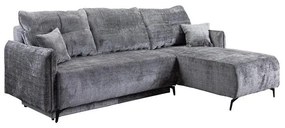 Γωνιακός καναπές - Κρεβάτι Crown Γκρί 248x179x81εκ. 248x179x81 εκ.