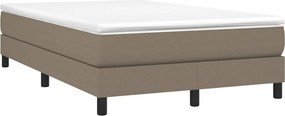 vidaXL Κρεβάτι Boxspring με Στρώμα Taupe 120x190 εκ. Υφασμάτινο