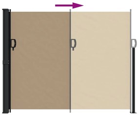 Σκίαστρο Πλαϊνό Συρόμενο Taupe 170 x 300 εκ. - Μπεζ-Γκρι