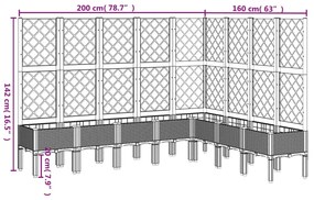 ΖΑΡΝΤΙΝΙΕΡΑ ΚΗΠΟΥ ΜΕ ΚΑΦΑΣΩΤΟ ΜΑΥΡΗ 200 X 160 X 142 ΕΚ. ΑΠΟ PP 367943