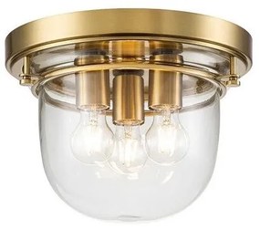 Πλαφονιέρα Φωτιστικό Μπάνιου 3xE27 IP44 Whistling Elstead Lighting-QZ-WHISTLING-F-BB-Ορείχαλκος QZ-WHISTLING-F-BB