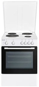 Davoline DAE 400 WH Κουζίνα Ελεύθερη με Εμαγιέ Εστίες 71lt Π60εκ Λευκή