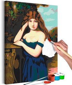 Πίνακας ζωγραφικής με αριθμούς Στέκεται κορίτσι