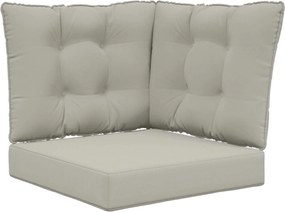 vidaXL Μαξιλάρι Καναπέ Εξωτερικού Χώρου 3 pcs Γκρι Πολυεστέρας