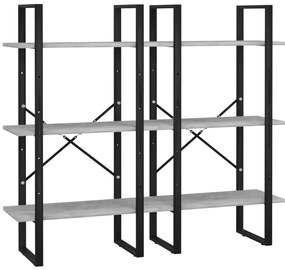vidaXL Ράφι Αποθήκευσης Γκρι Σκυρ. 60x30x210 εκ Επεξεργ. Ξύλο