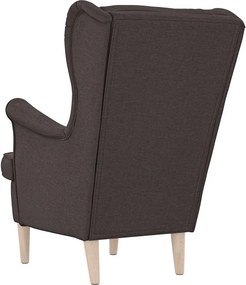 vidaXL πολυθρόνα σκούρο καφέ 74x84x100 cm ύφασμα