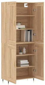 vidaXL Ντουλάπι Sonoma δρυς 69,5 x 34 x 180 εκ. από Επεξεργασμένο Ξύλο
