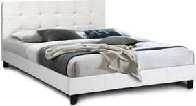 Κρεβάτι Sissy Megapap από τεχνόδερμα χρώμα λευκό 160x200εκ.