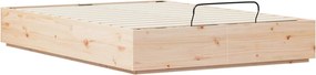 vidaXL Κρεβάτι Οθωμανικού Τύπου Φυσικό 140 x 200 cm Στερεό πεύκο