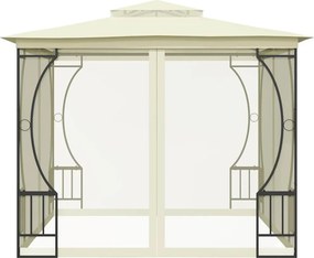 vidaXL Κιόσκι με Δίχτυα Κρεμ 300 x 300 x 265 εκ.