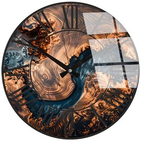 Ρολόι Τοίχου Γυάλινο 884ASF1101 Φ40cm Multi Wallity Glass